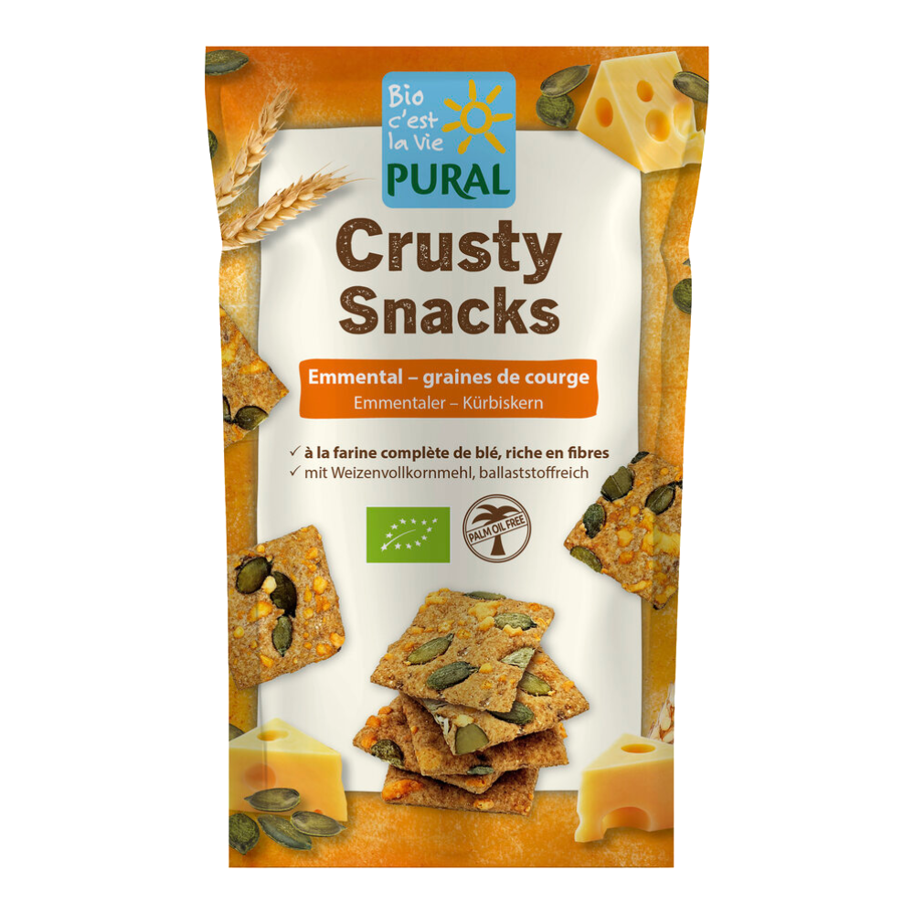 Crusty snacks fromage et graines de courges bio