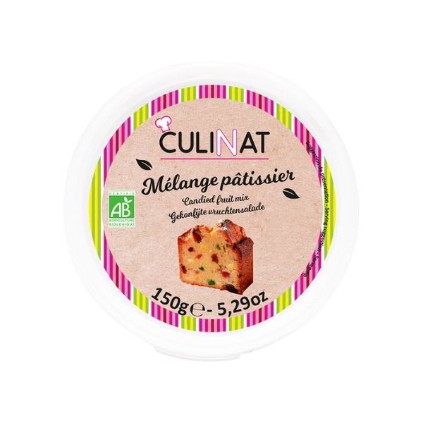 Mélange pâtissier de fruits confits bio