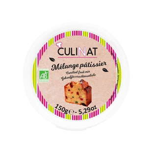 Mélange pâtissier de fruits confits bio
