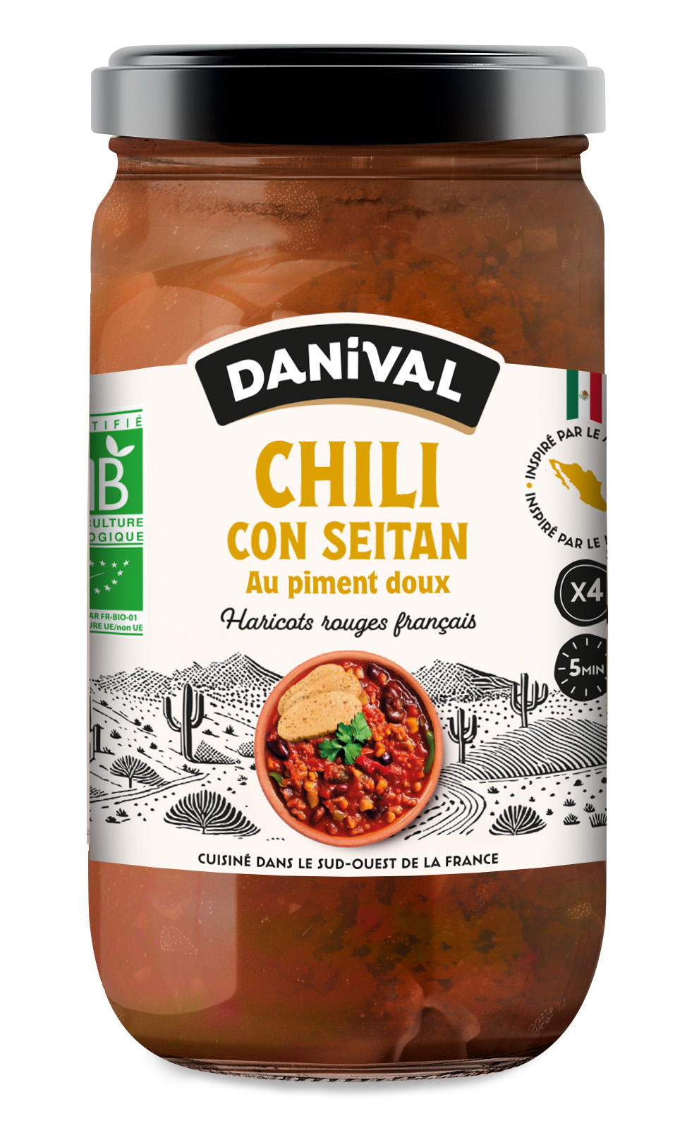 Chili con seitan bio