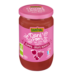 Compote pomme fruits rouges bio
