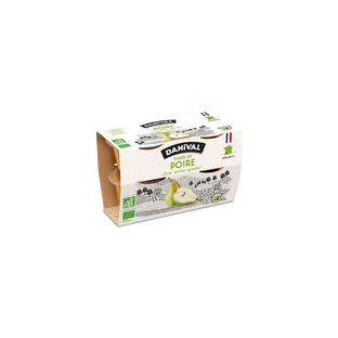 Purée 100% fruits pomme poire bio - 4x100g