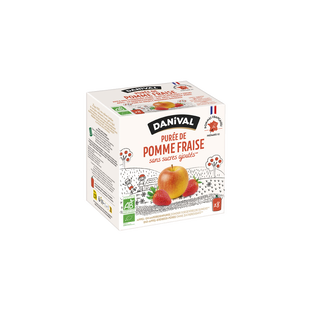 Poki bio pomme fraise en gourde - 8x90g