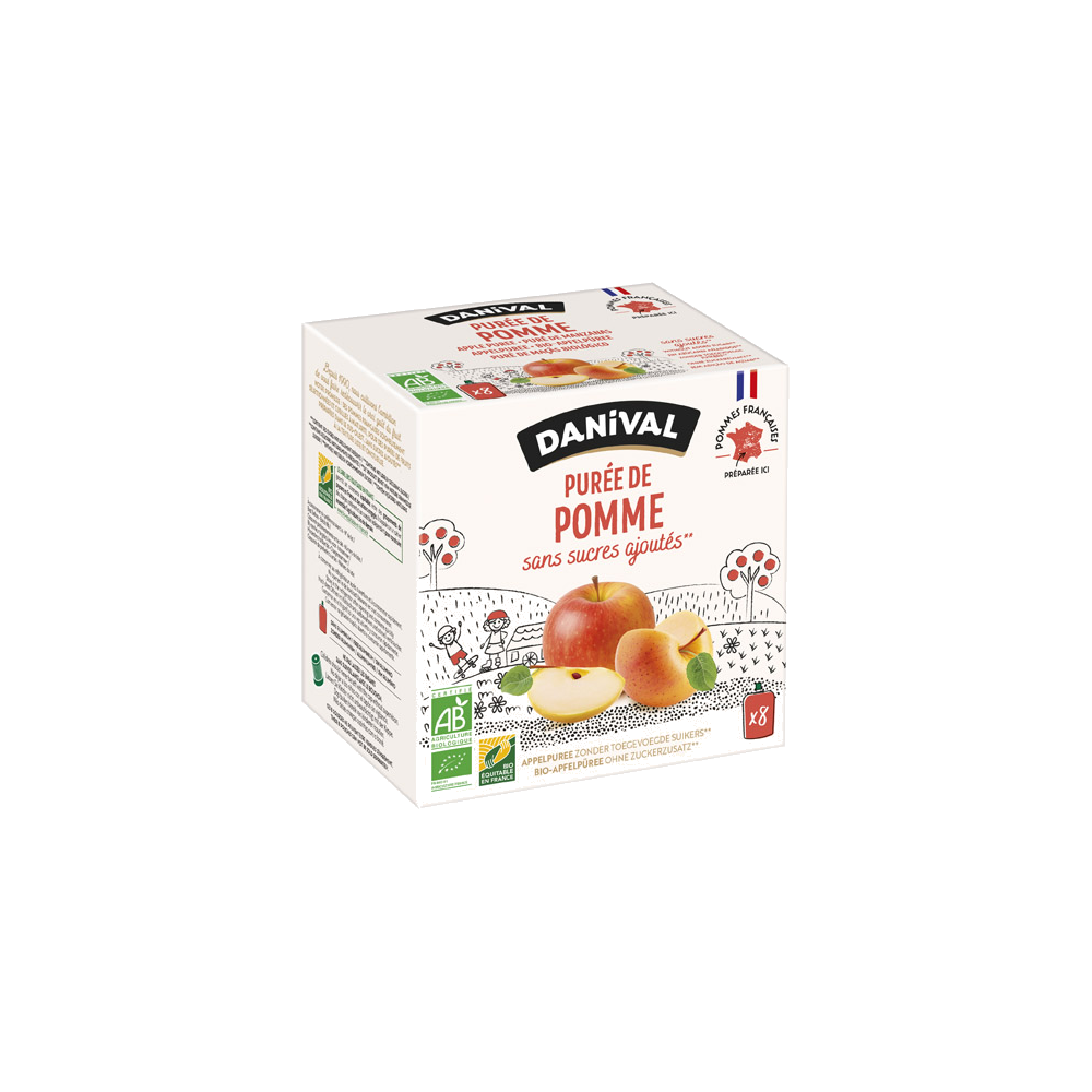 Gourdes de purée de pomme nature - 8x90g