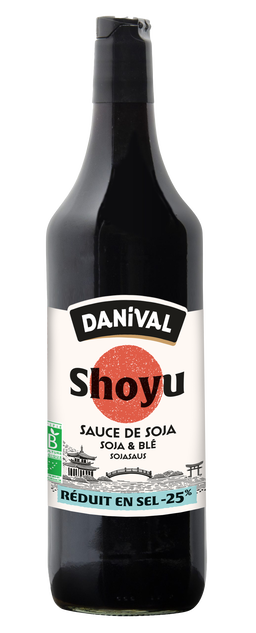 Sauce de soja shoyu réduit en sel bio
