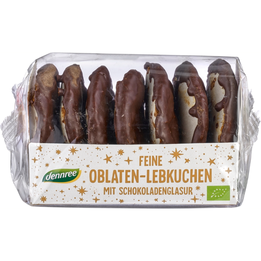 Bio Feine Oblaten-Lebkuchen mit Schokoglasur