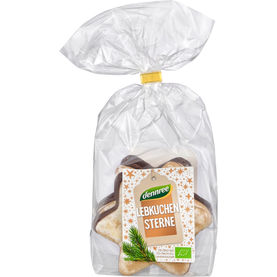 Bio Lebkuchen-Sterne glasiert