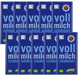 Bio Schokolade Vollmilch, Karton 10 Stk.