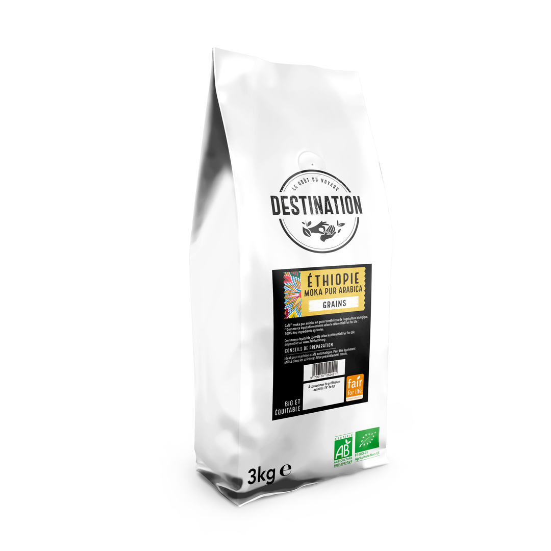 Café en grains origine Éthiopie bio et équitable