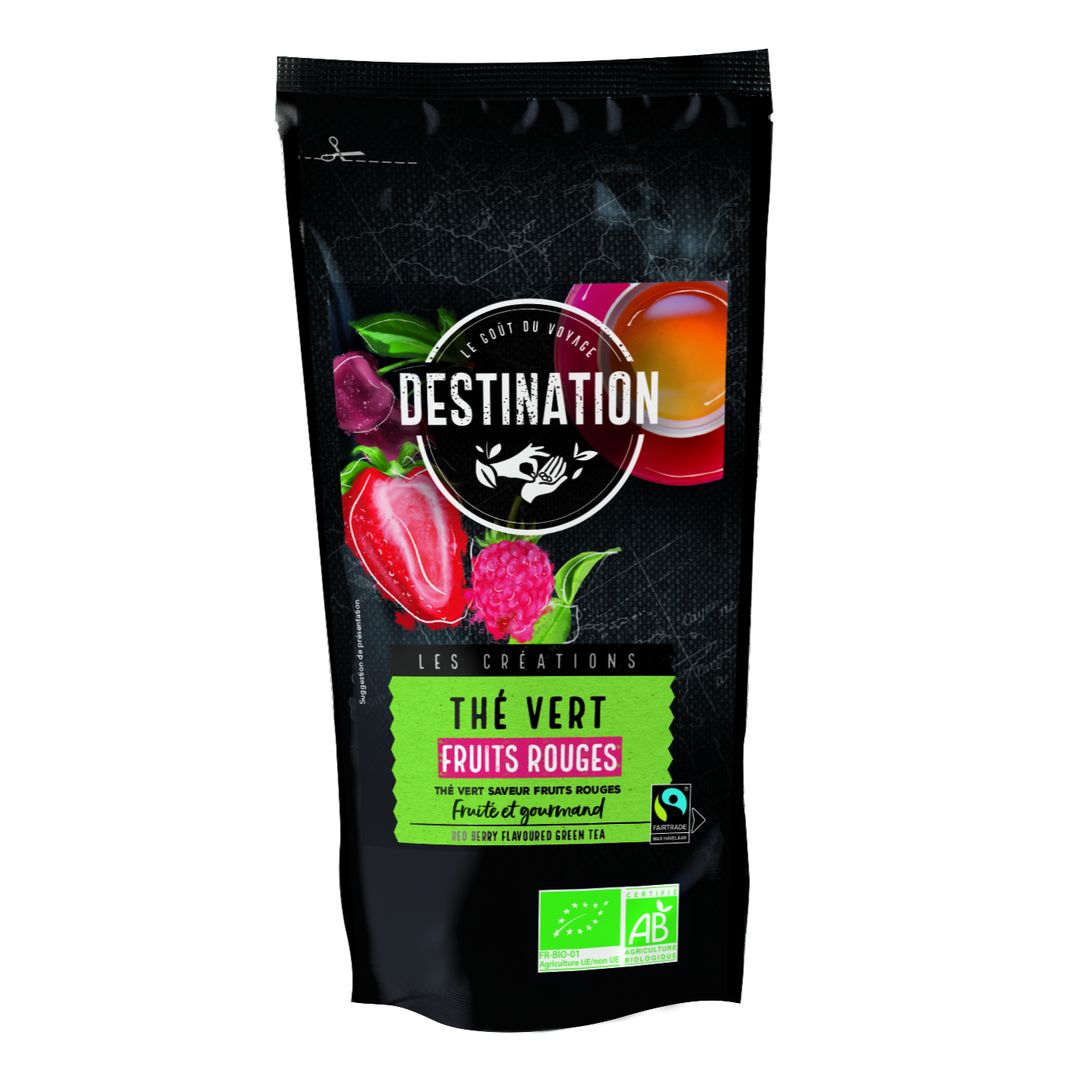 Thé vert fruits rouges bio