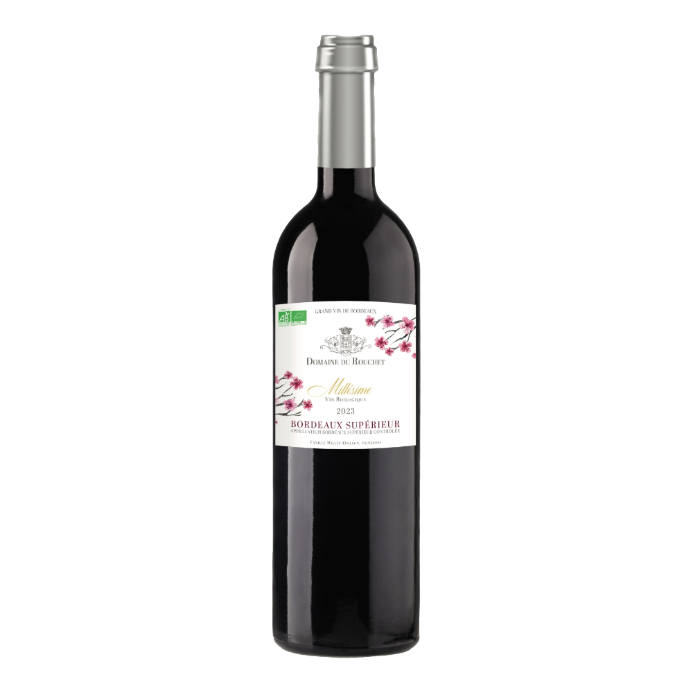Vin rouge AOC Bordeaux supérieur - méthode nature bio 