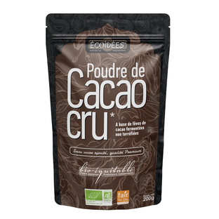 Poudre de cacao cru bio et équitable