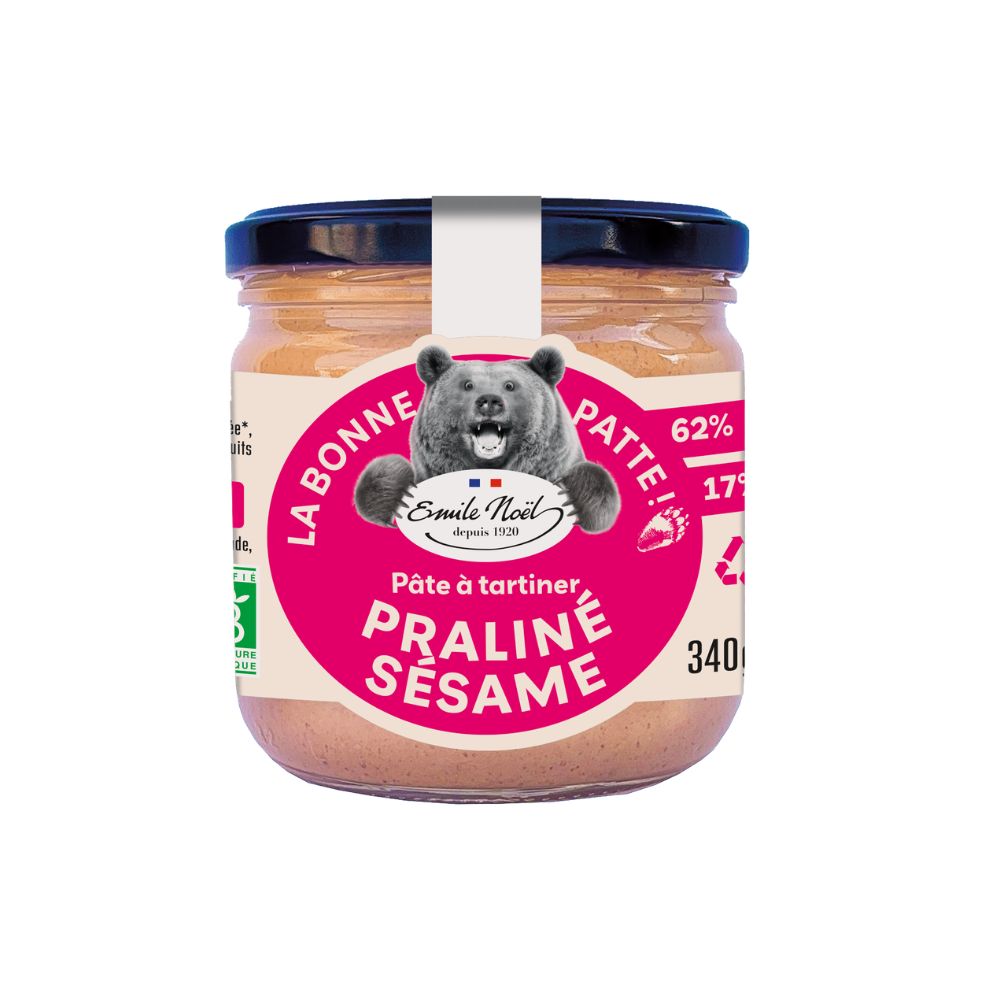 Pâte à tartiner praliné sésame bio