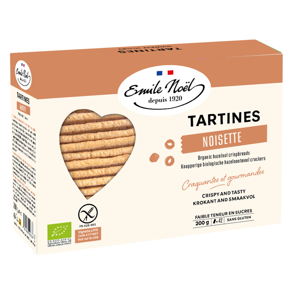 Tartines noisette bio sans gluten 2x100g