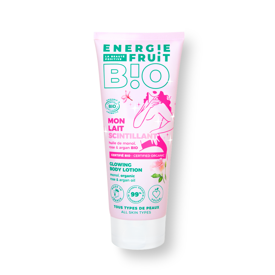 Lait Corps Scintillant Huile de Monoï, Rose et Argan
