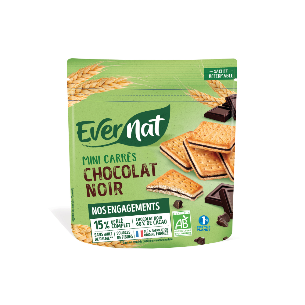 Mini Carrés de Chocolat Noir Bio