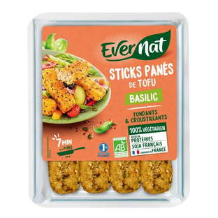 Sticks panés au tofu et basilic bio