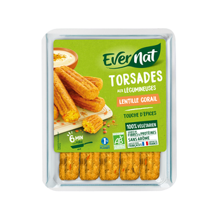 Torsades aux lentilles corail bio