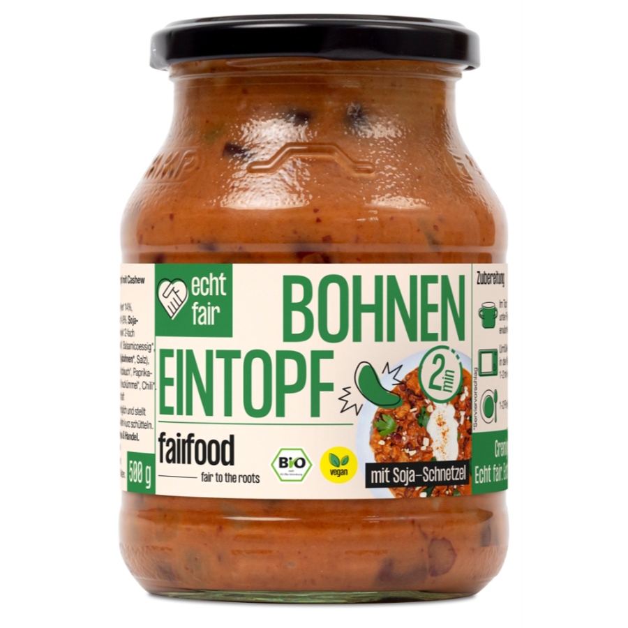 Bio Bohneneintopf mit Soja & Cashew, vegan