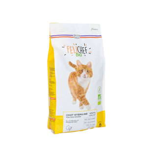 Croquettes chat adulte stérilisé sans céréales bio