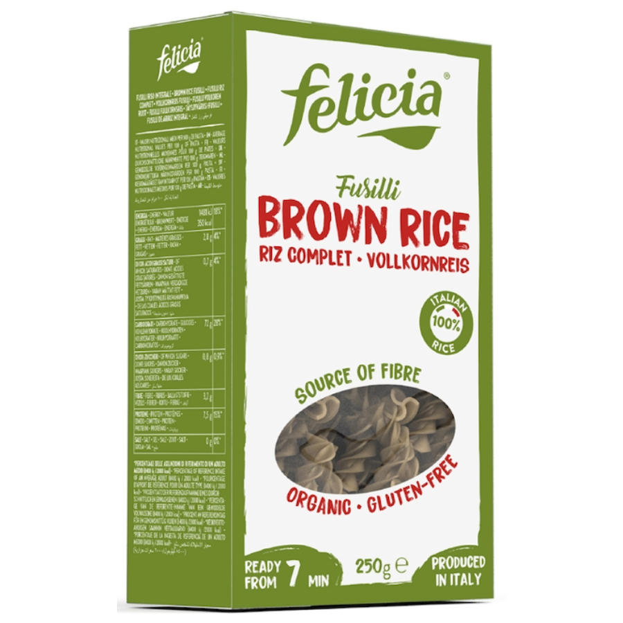 Bio Vollkornreis-Fusilli, glutenfrei