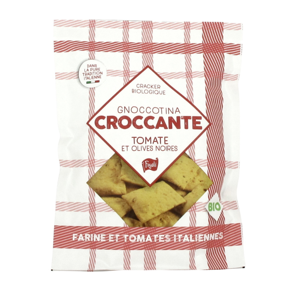 Crackers croccante tomate olive noire bio