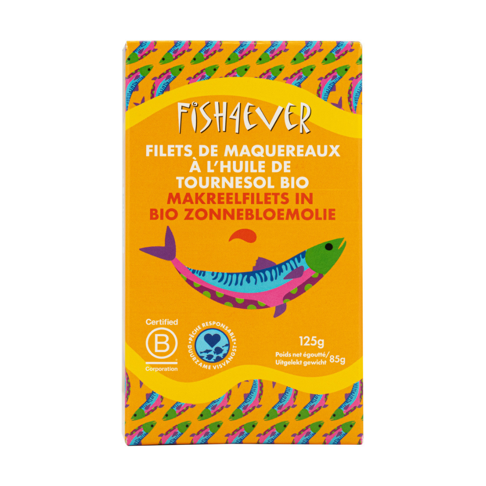 Filets de maquereaux à l'huile de tournesol bio 