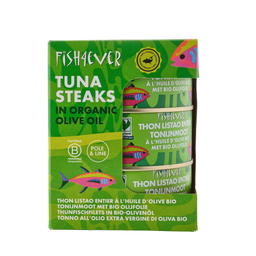 Thon listao entier à l'huile d'olive extra vierge bio - 3x160g