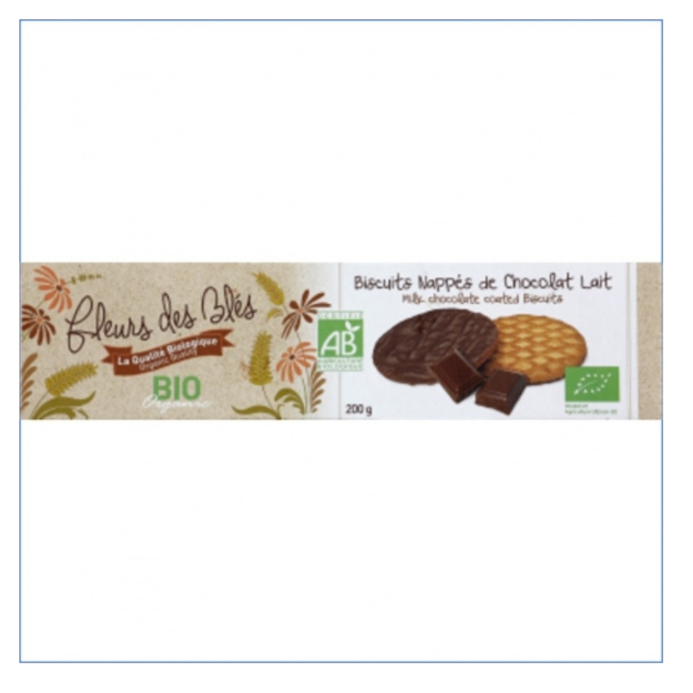 Biscuits nappés au chocolat au lait bio