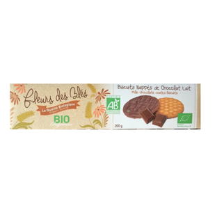 Biscuits nappés au chocolat au lait bio