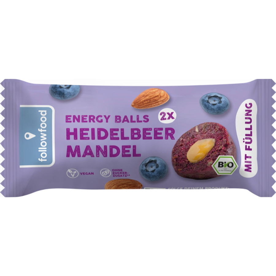Bio Energy Balls Heidelbeere & Mandelmus