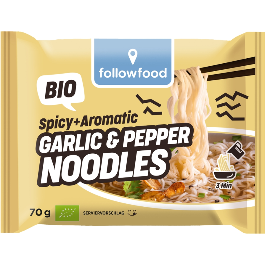 Bio Instantgericht Garlic & Pepper Noodles