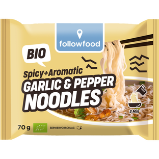 Bio Instantgericht Garlic & Pepper Noodles