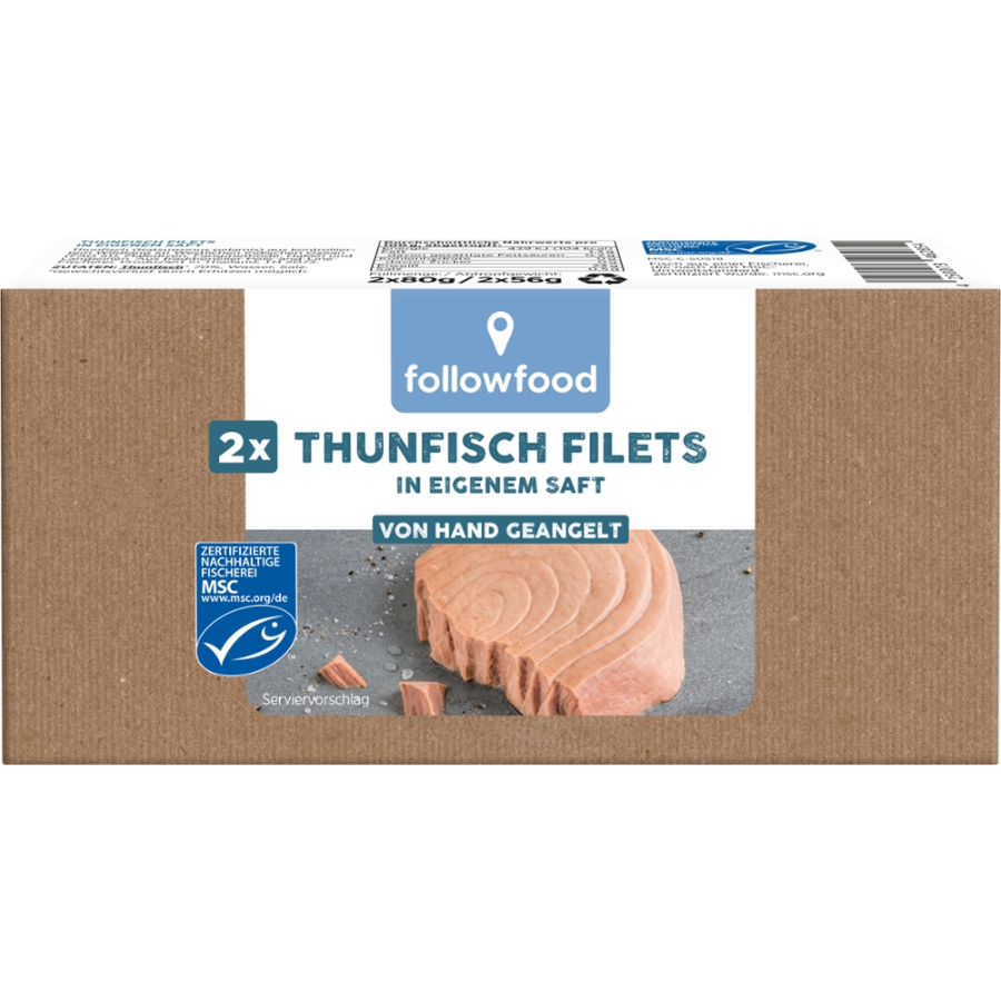 MSC Thunfisch Filets in eigenem Saft, 2er Pack