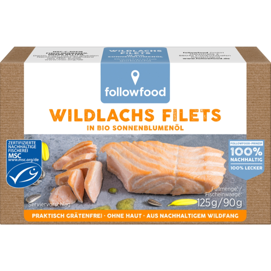 Wildlachs in Bio-Sonnenblumenöl