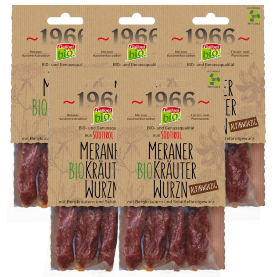 Bio Kräuterwurzn alpinwürzig, Karton 5 Stk. 
