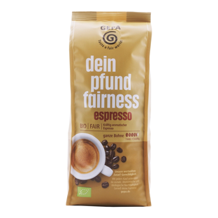 Bio Espresso "dein pfund fairness", ganze Bohne