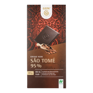 Bio Schokolade Grand Noir Sao Tomé 95% Kakao, vegan