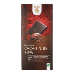 Bio Schokolade Kakao Nibs 70% Kakao, vegan
