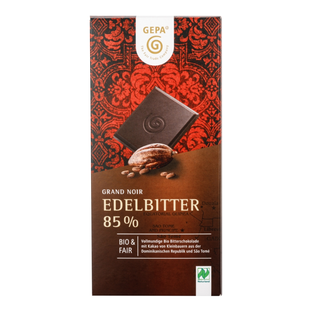 Bio Schokolade Edelbitter 85% Kakao, vegan