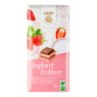 Bio Schokolade Joghurt mit Erdbeere