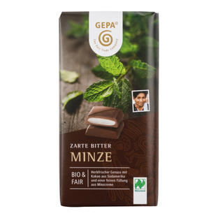 Bio Schokolade Zartbitter Minze