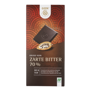 Bio Schokolade Zarte Bitter 70% Kakao, vegan