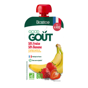 Gourde fraise banane bio (dès 4 mois) - 120g