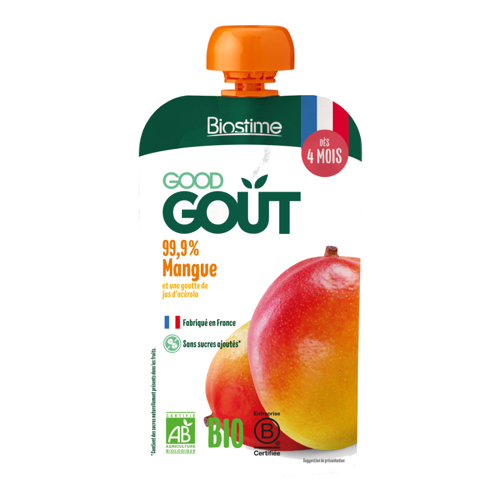 Gourde mangue (dès 4 mois) bio