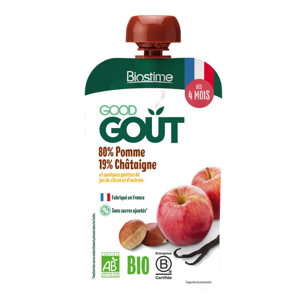Gourde pomme châtaigne bio (dès 4 mois)