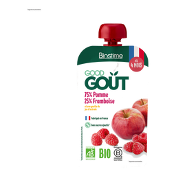 Gourde pomme framboise (dès 4mois) bio