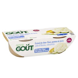 Menu midi - Écrasé de chou-fleur, pomme de terre et colin d'Alaska Bio (dès 8 mois) - 2x190g