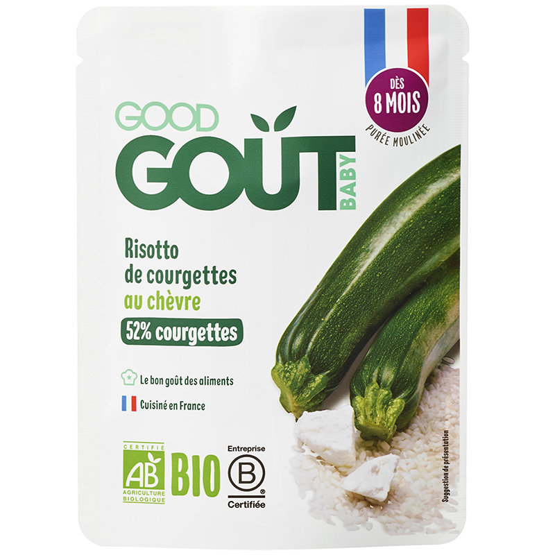 Gourde midi risotto de courgettes au chèvre bio (dès 8 mois)