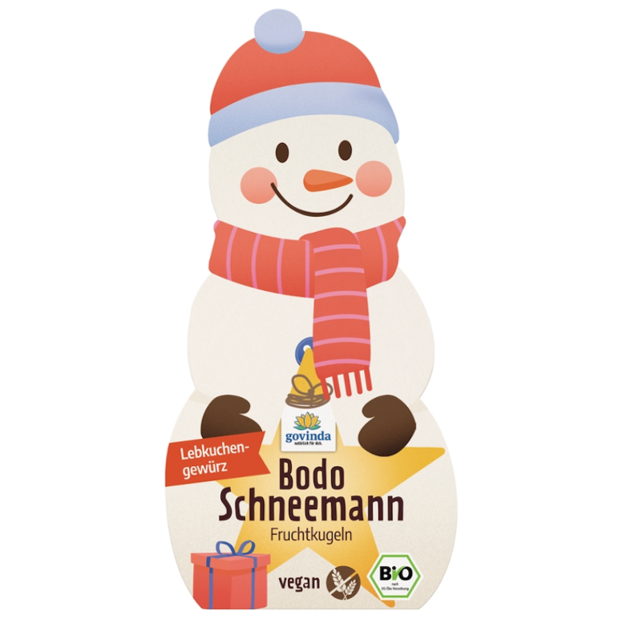 Bio Fruchtkugeln "Bodo Schneemann"
